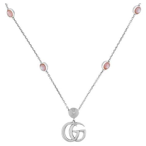 collana argento gucci|Collana Doppia G in argento in Argento .